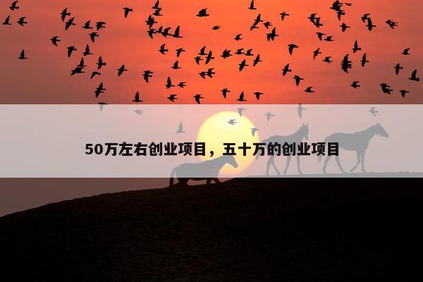 50万左右创业项目，五十万的创业项目