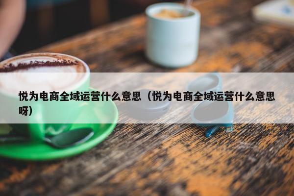 悦为电商全域运营什么意思（悦为电商全域运营什么意思呀）