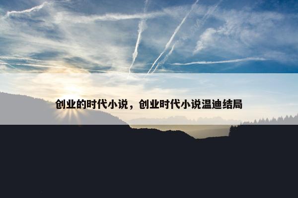 创业的时代小说，创业时代小说温迪结局