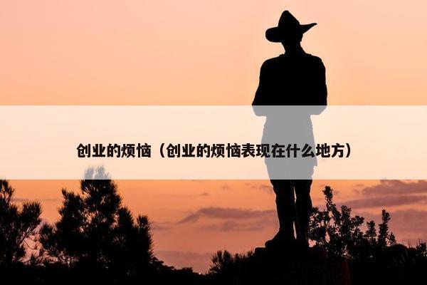 创业的烦恼（创业的烦恼表现在什么地方）