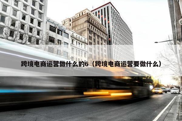 跨境电商运营做什么的6（跨境电商运营要做什么）