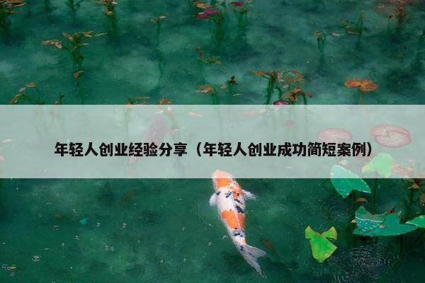 年轻人创业经验分享（年轻人创业成功简短案例）