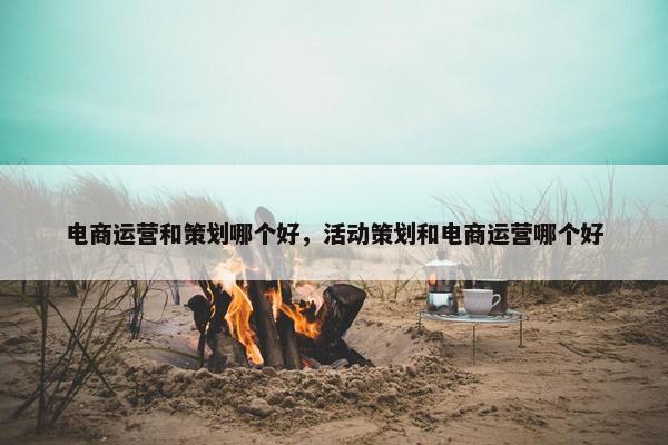 电商运营和策划哪个好，活动策划和电商运营哪个好