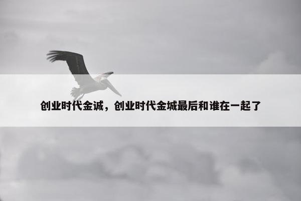 创业时代金诚，创业时代金城最后和谁在一起了