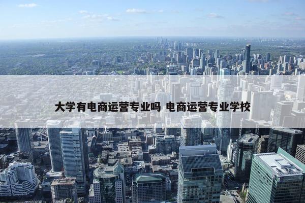 大学有电商运营专业吗 电商运营专业学校