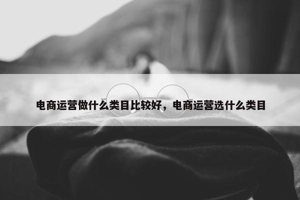 电商运营做什么类目比较好，电商运营选什么类目