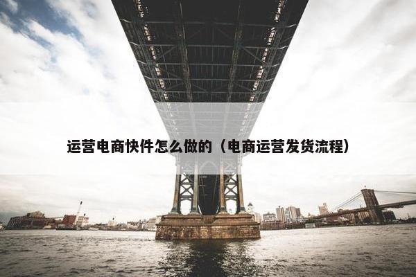 运营电商快件怎么做的（电商运营发货流程）