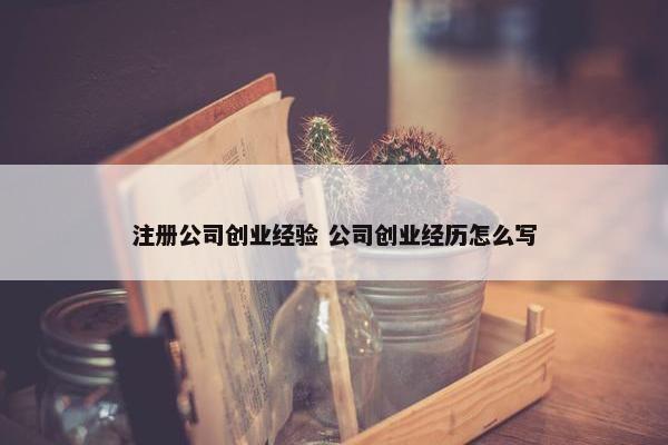 注册公司创业经验 公司创业经历怎么写