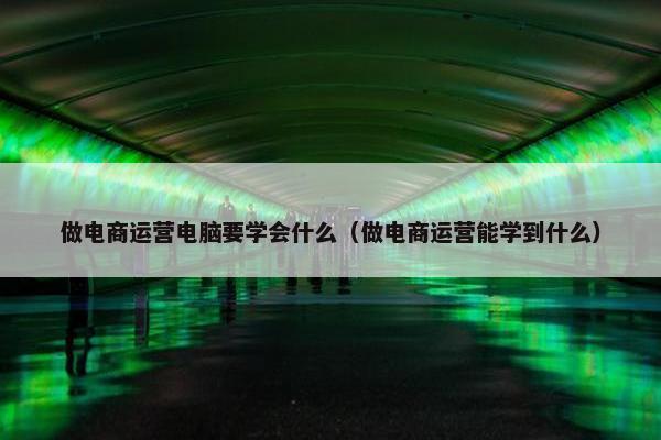 做电商运营电脑要学会什么（做电商运营能学到什么）