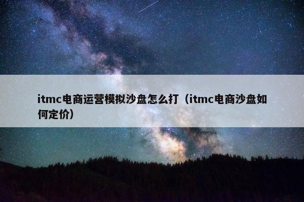 itmc电商运营模拟沙盘怎么打（itmc电商沙盘如何定价）