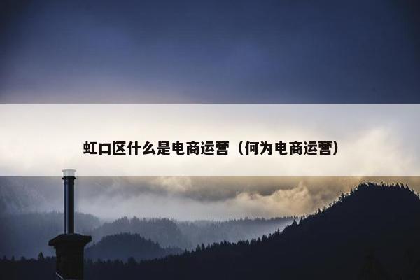 虹口区什么是电商运营（何为电商运营）