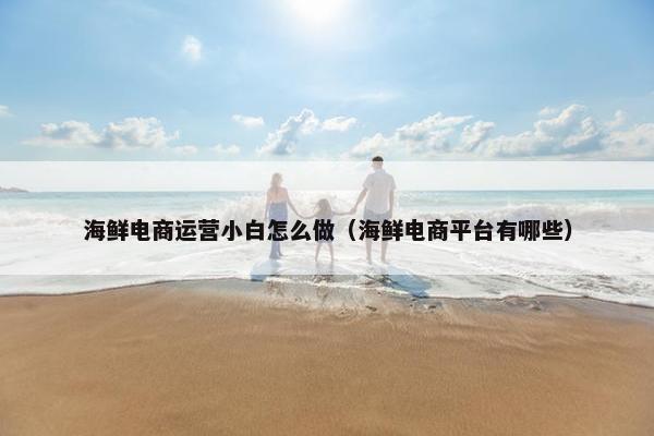 海鲜电商运营小白怎么做（海鲜电商平台有哪些）