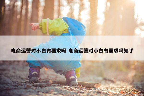 电商运营对小白有要求吗 电商运营对小白有要求吗知乎