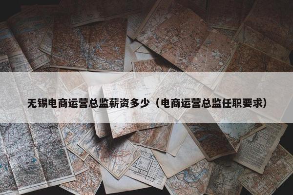 无锡电商运营总监薪资多少（电商运营总监任职要求）