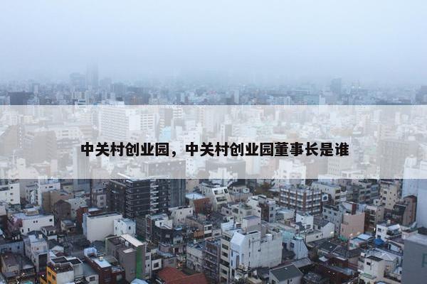 中关村创业园，中关村创业园董事长是谁