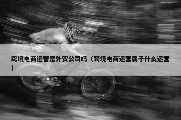 跨境电商运营是外贸公司吗（跨境电商运营属于什么运营）