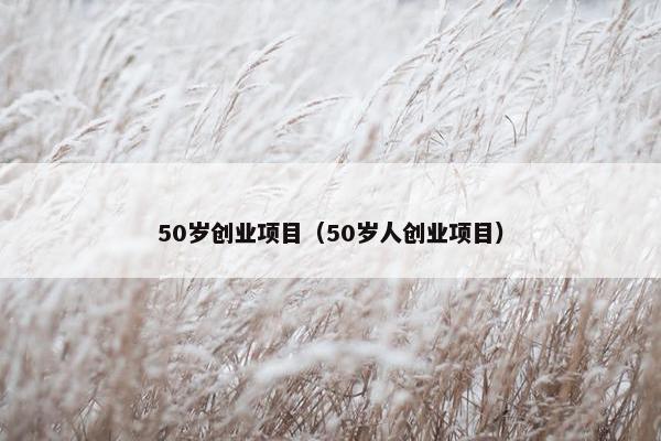 50岁创业项目（50岁人创业项目）