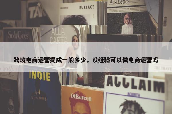 跨境电商运营提成一般多少，没经验可以做电商运营吗