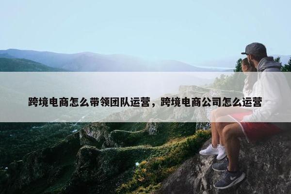 跨境电商怎么带领团队运营，跨境电商公司怎么运营