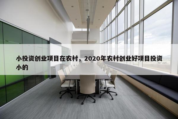 小投资创业项目在农村，2020年农村创业好项目投资小的