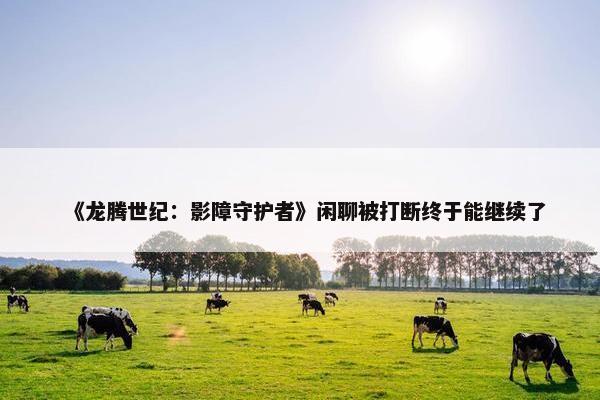 《龙腾世纪：影障守护者》闲聊被打断终于能继续了