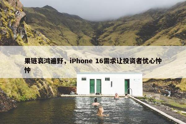 果链哀鸿遍野，iPhone 16需求让投资者忧心忡忡