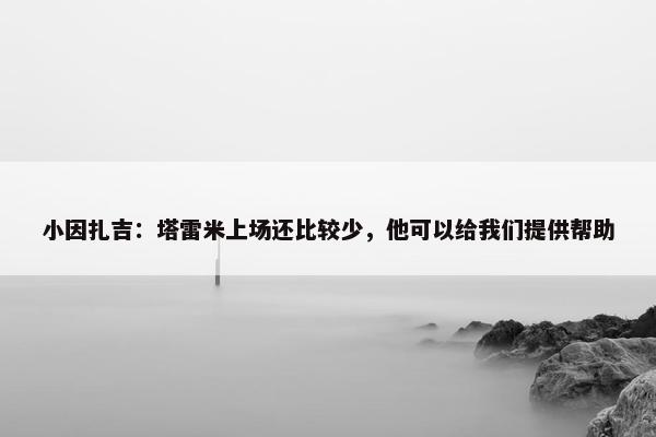 小因扎吉：塔雷米上场还比较少，他可以给我们提供帮助