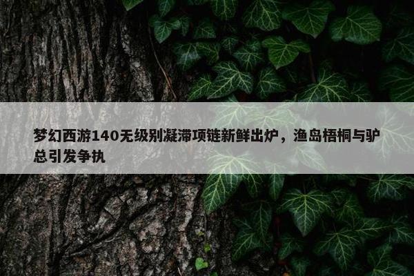 梦幻西游140无级别凝滞项链新鲜出炉，渔岛梧桐与驴总引发争执