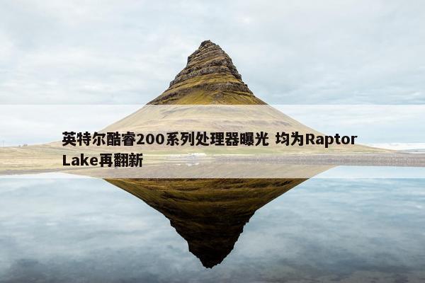 英特尔酷睿200系列处理器曝光 均为Raptor Lake再翻新