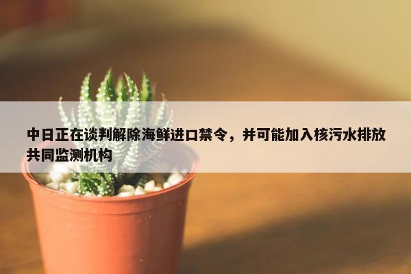 中日正在谈判解除海鲜进口禁令，并可能加入核污水排放共同监测机构