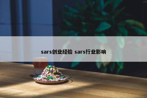 sars创业经验 sars行业影响