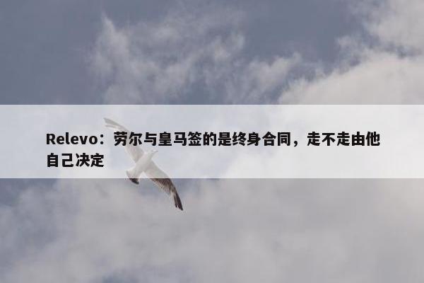 Relevo：劳尔与皇马签的是终身合同，走不走由他自己决定