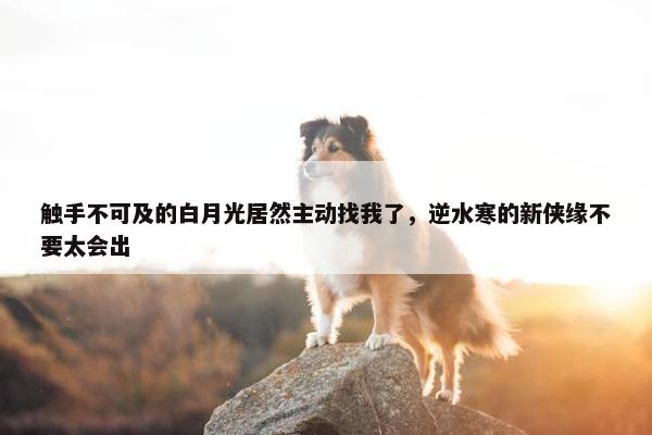 触手不可及的白月光居然主动找我了，逆水寒的新侠缘不要太会出