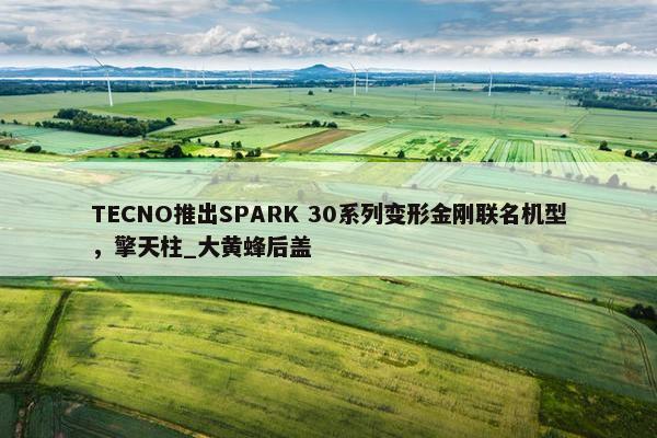 TECNO推出SPARK 30系列变形金刚联名机型，擎天柱_大黄蜂后盖