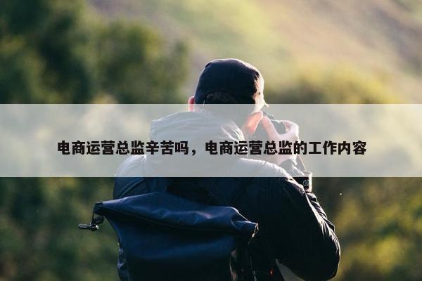 电商运营总监辛苦吗，电商运营总监的工作内容