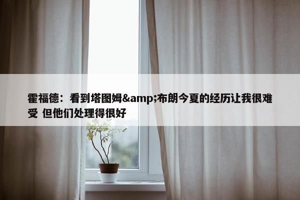 霍福德：看到塔图姆&布朗今夏的经历让我很难受 但他们处理得很好