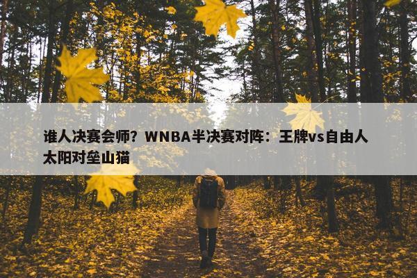 谁人决赛会师？WNBA半决赛对阵：王牌vs自由人 太阳对垒山猫