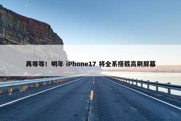 再等等！明年 iPhone17 将全系搭载高刷屏幕