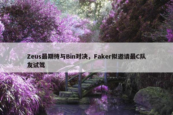 Zeus最期待与Bin对决，Faker拟邀请最C队友试驾