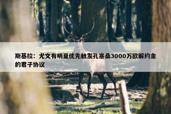 斯基拉：尤文有明夏优先触发孔塞桑3000万欧解约金的君子协议