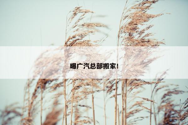 曝广汽总部搬家！