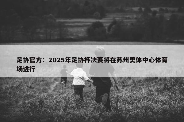 足协官方：2025年足协杯决赛将在苏州奥体中心体育场进行