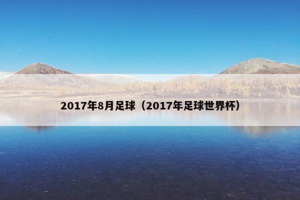 2017年8月足球（2017年足球世界杯）