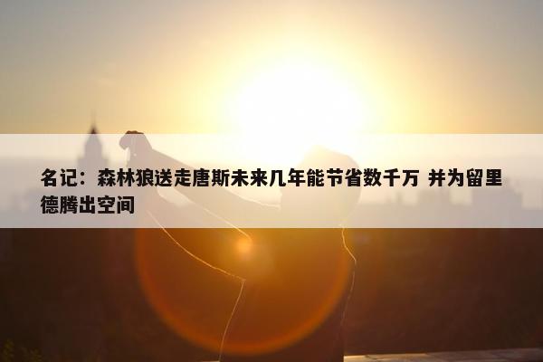 名记：森林狼送走唐斯未来几年能节省数千万 并为留里德腾出空间