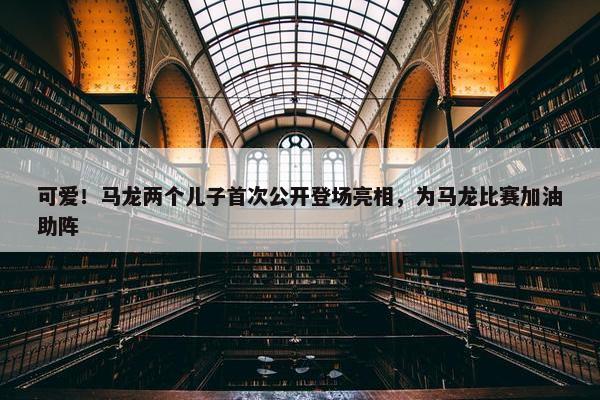 可爱！马龙两个儿子首次公开登场亮相，为马龙比赛加油助阵