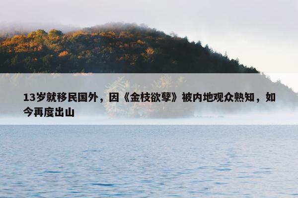 13岁就移民国外，因《金枝欲孽》被内地观众熟知，如今再度出山