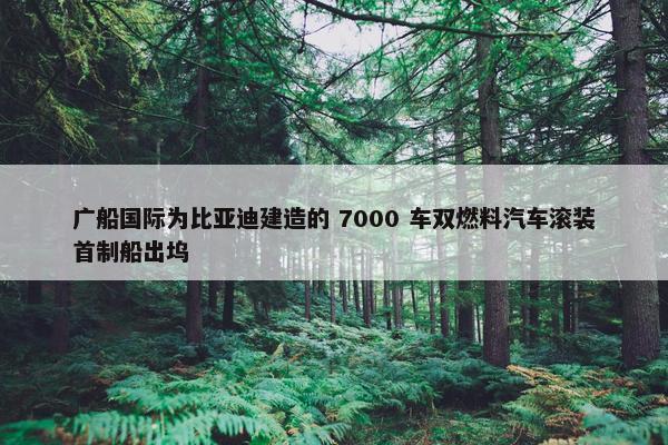 广船国际为比亚迪建造的 7000 车双燃料汽车滚装首制船出坞