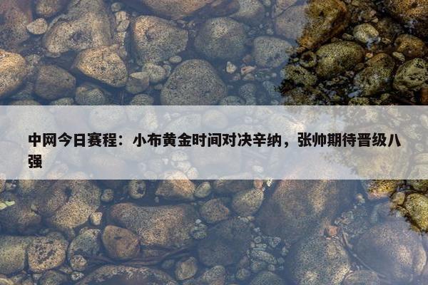 中网今日赛程：小布黄金时间对决辛纳，张帅期待晋级八强