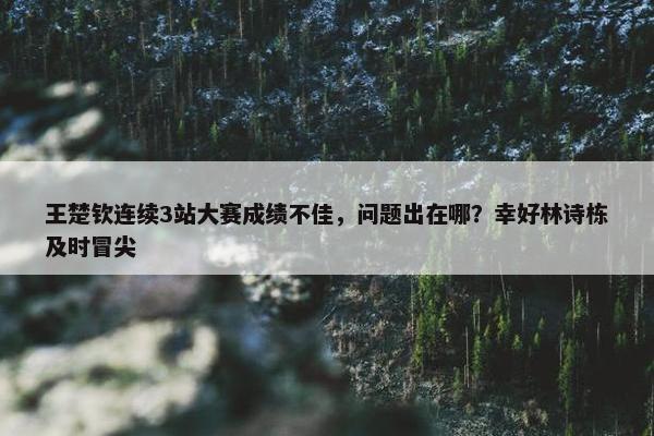 王楚钦连续3站大赛成绩不佳，问题出在哪？幸好林诗栋及时冒尖