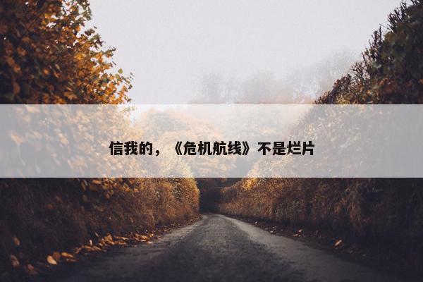 信我的，《危机航线》不是烂片